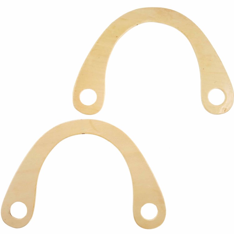 Ucha do torby drewniane 15x22 cm naturalne