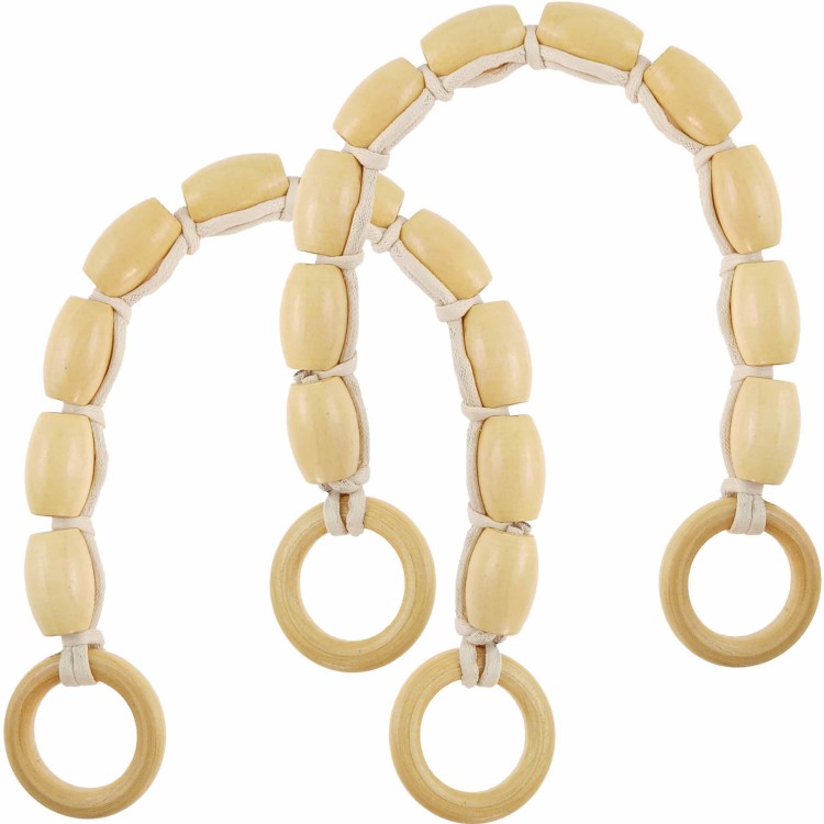 Ucha do torby drewniane 43 cm naturalne