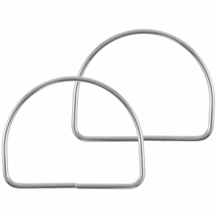 Ucha do torby metalowe 10,5x13 cm srebrne
