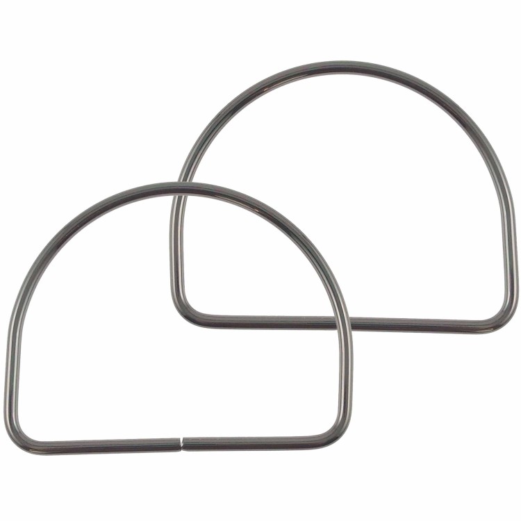 Ucha do torby metalowe 10,5x13 cm czarny nikiel
