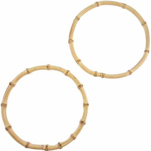 Ucha do torby bambusowe 15cm naturalne