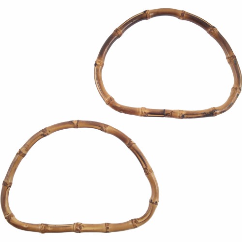 Ucha do torby bambusowe 12,5x17 cm brązowy