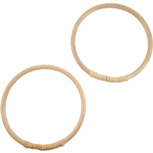 Ucha do torby bambusowe 15cm naturalne