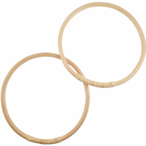 Ucha do torby bambusowe 17cm naturalne