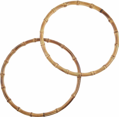 Ucha do torby bambusowe 20cm brązowy