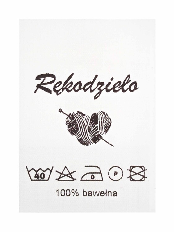 Metka odzieżowa Rękodzieło 100% bawełna