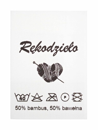Metka odzieżowa Rękodzieło 50% bambus 50% bawełna