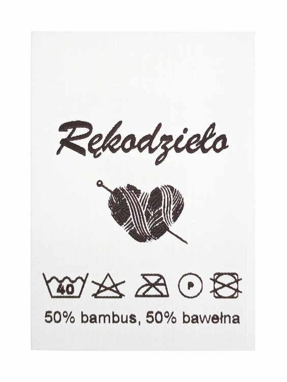 Metka odzieżowa Rękodzieło 50% bambus 50% bawełna