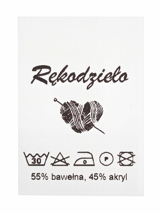 Metka odzieżowa Rękodzieło 55% bawełna 45% akryl