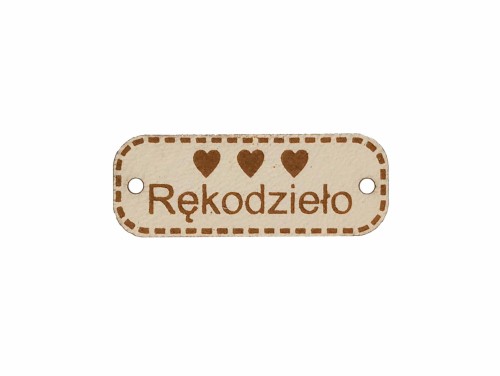 Rękodzieło z serduszkami 1x3 jasny beż