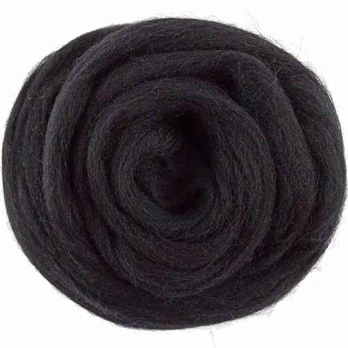 Wełna czesankowa 25g czarna