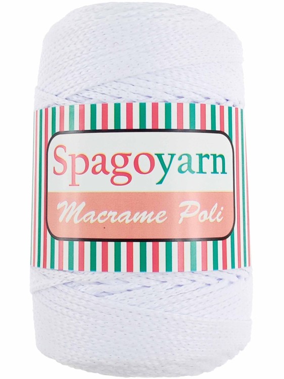 Sznurek Spagoyarn Macrame Poli 005 biały