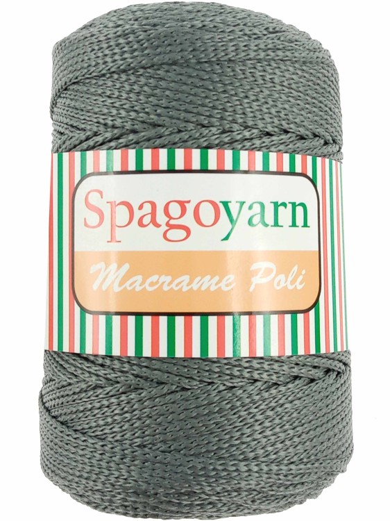 Sznurek Spagoyarn Macrame Poli 064 szary
