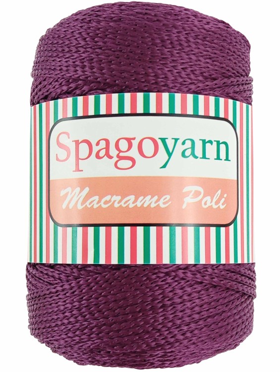 Sznurek Spagoyarn Macrame Poli 160 śliwkowy