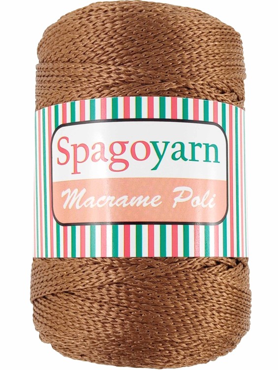 Sznurek Spagoyarn Macrame Poli 200 brązowy