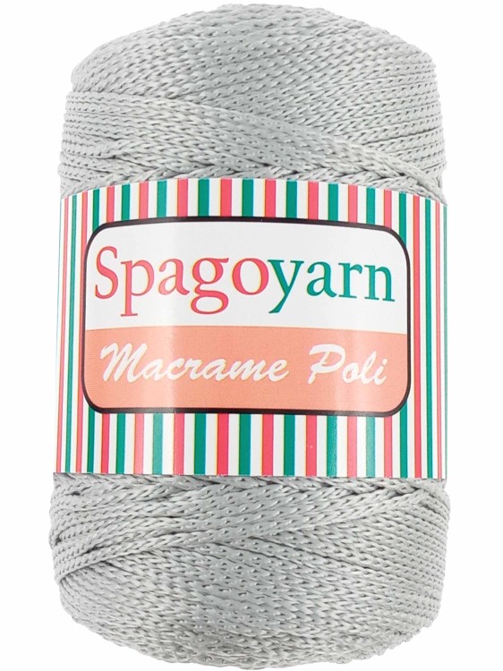 Sznurek Spagoyarn Macrame Poli 060 popielaty