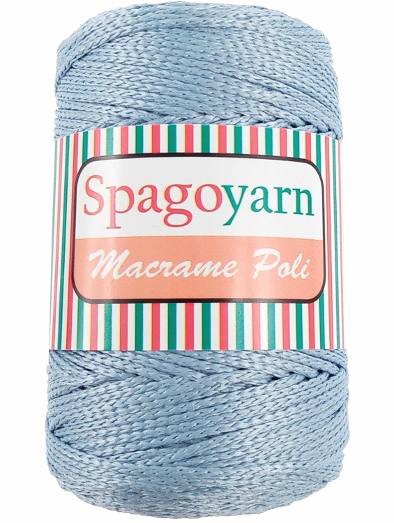 Sznurek Spagoyarn Macrame Poli 220 błękitny