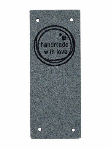 Handmade with love 5x2 szary