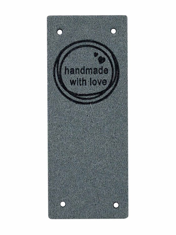 Handmade with love 5x2 szary