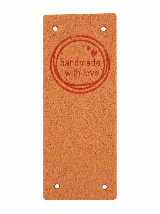 Handmade with love 5x2 pomarańczowy