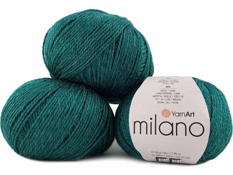 Włóczka YarnArt Milano 873 szmaragdowy