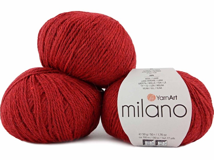 Włóczka YarnArt Milano 862 ciemny czerwony