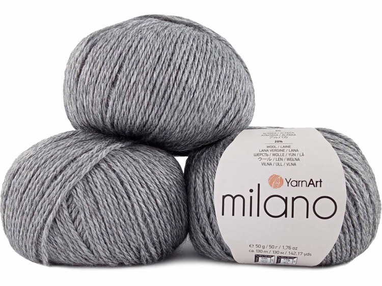Włóczka YarnArt Milano 868 ciemny szary