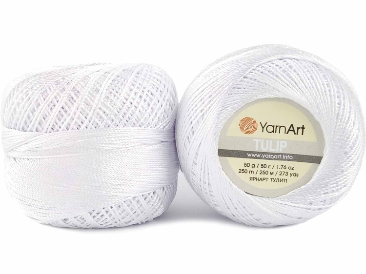 Kordonek YarnArt Tulip 401 biały