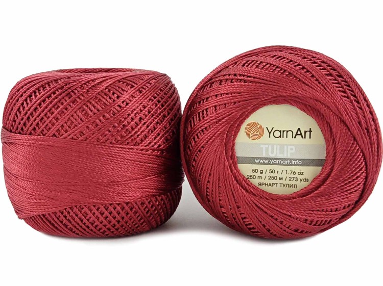 Kordonek YarnArt Tulip 422 bordowy