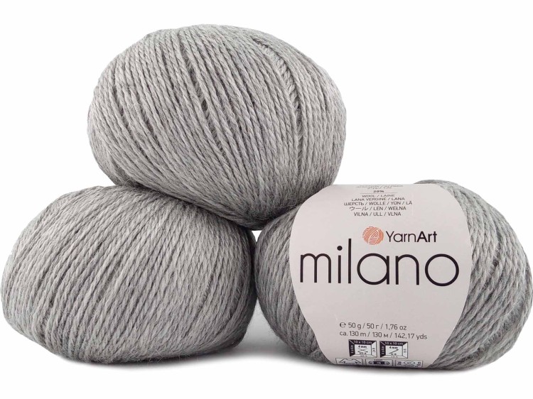 Włóczka YarnArt Milano 867 szary