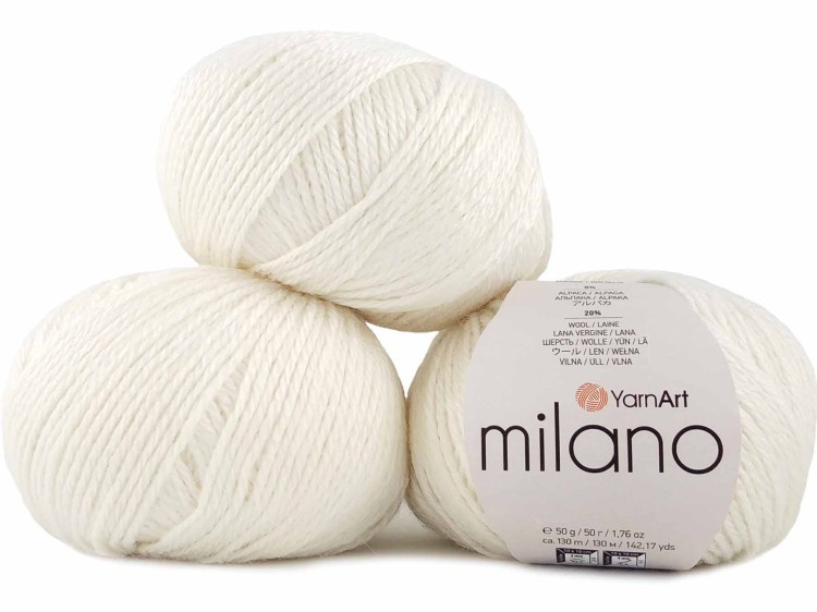 Włóczka YarnArt Milano 852 śmietankowy