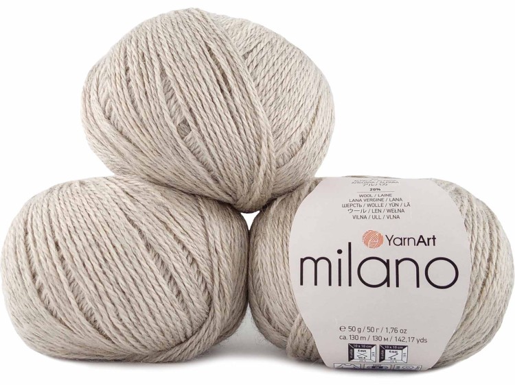 Włóczka YarnArt Milano 870 beżowoszary