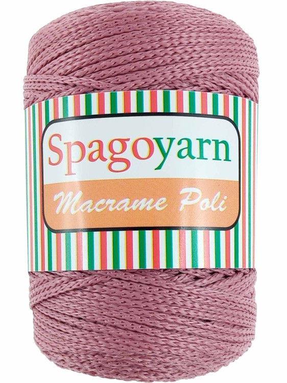 Sznurek Spagoyarn Macrame Poli 090 brudny róż