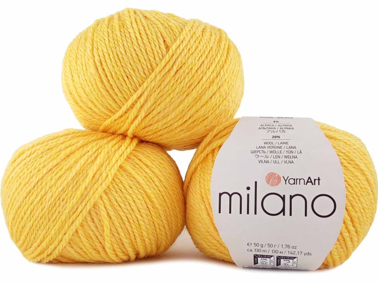 Włóczka YarnArt Milano 863 żółty