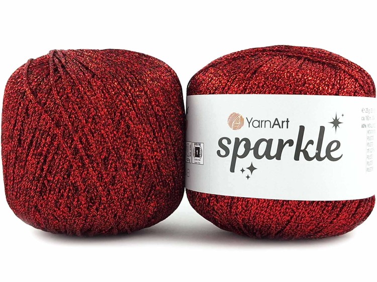 Kordonek YarnArt Sparkle 1345 czerwony