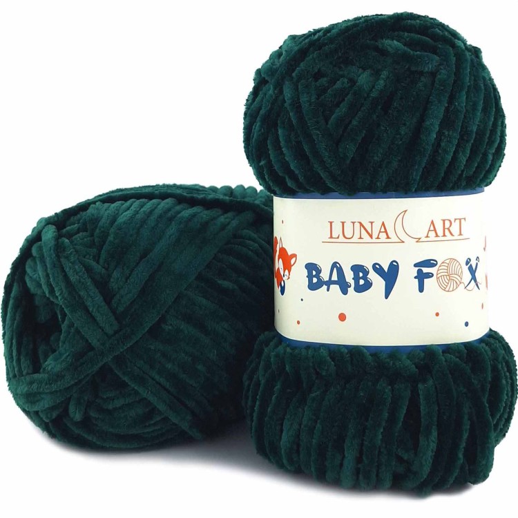 Włóczka Luna Art Baby Fox 100-70 butelkowa zieleń