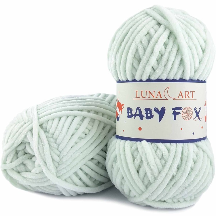 Włóczka Luna Art Baby Fox 100-03 szarozielony