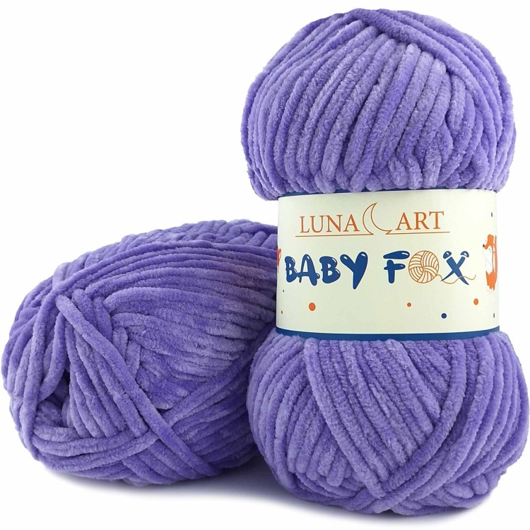 Włóczka Luna Art Baby Fox 100-55 jasny fioletowy