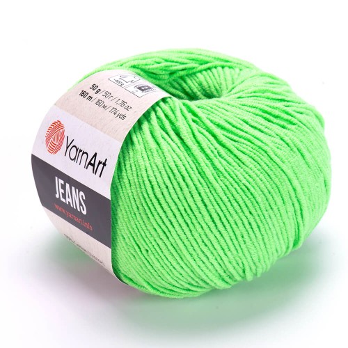 Włóczka YarnArt Jeans 60 neonowa zieleń