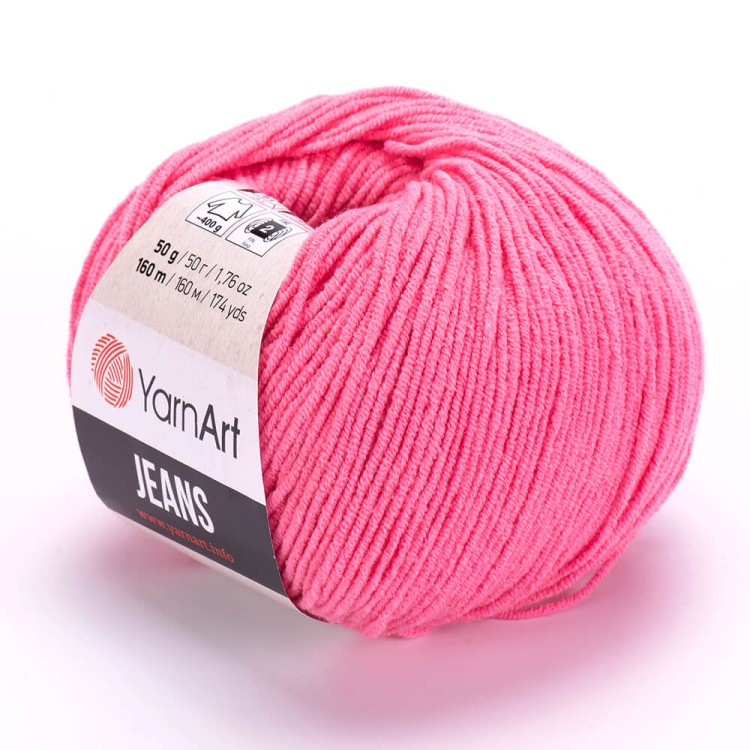 Włóczka YarnArt Jeans 78 ciepły różowy
