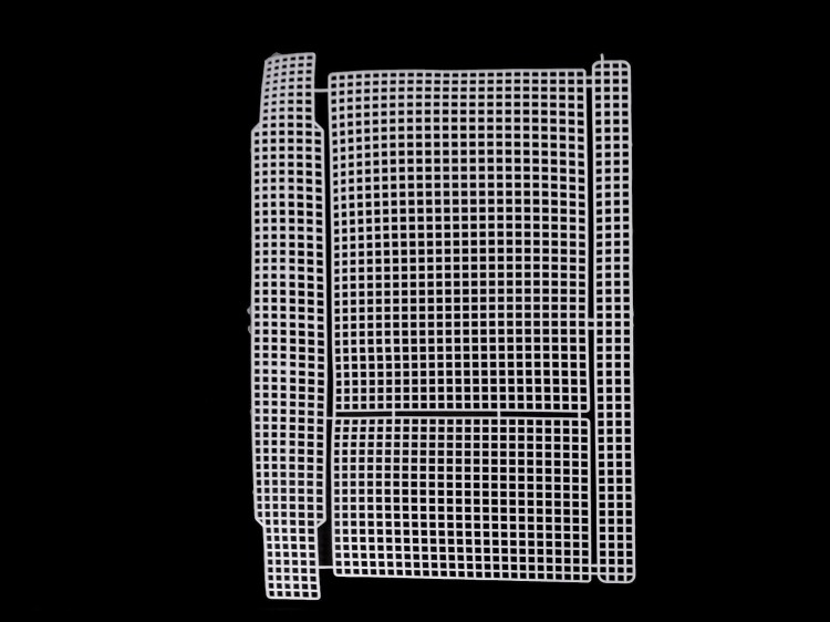 Kanwa plastikowa do torebki biała 17,5 x 13,5 x 5