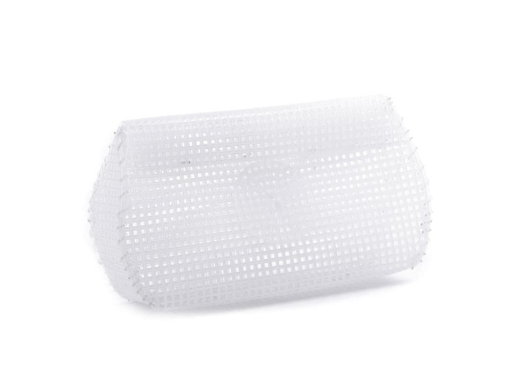 Kanwa plastikowa do torebki biała 15 x 7,5 x 4