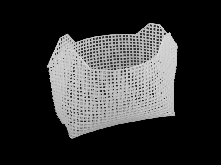 Kanwa plastikowa do torebki biała 16 x 10 x 5,5