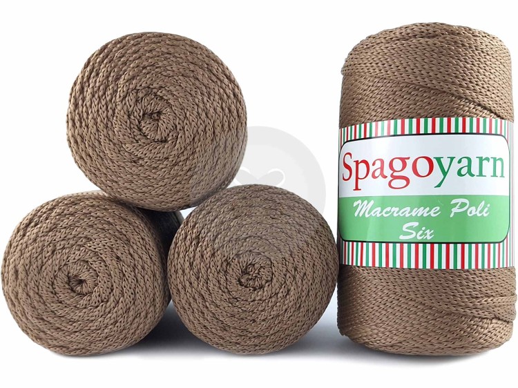 Sznurek Spagoyarn Macrame Poli 039 ciemny beżowy