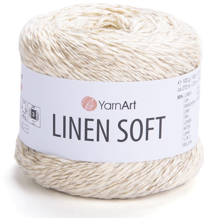 Włóczka YarnArt Linen Soft 7302 ecru