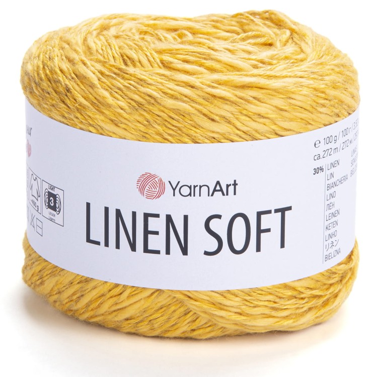 Włóczka YarnArt Linen Soft 7306 żółty