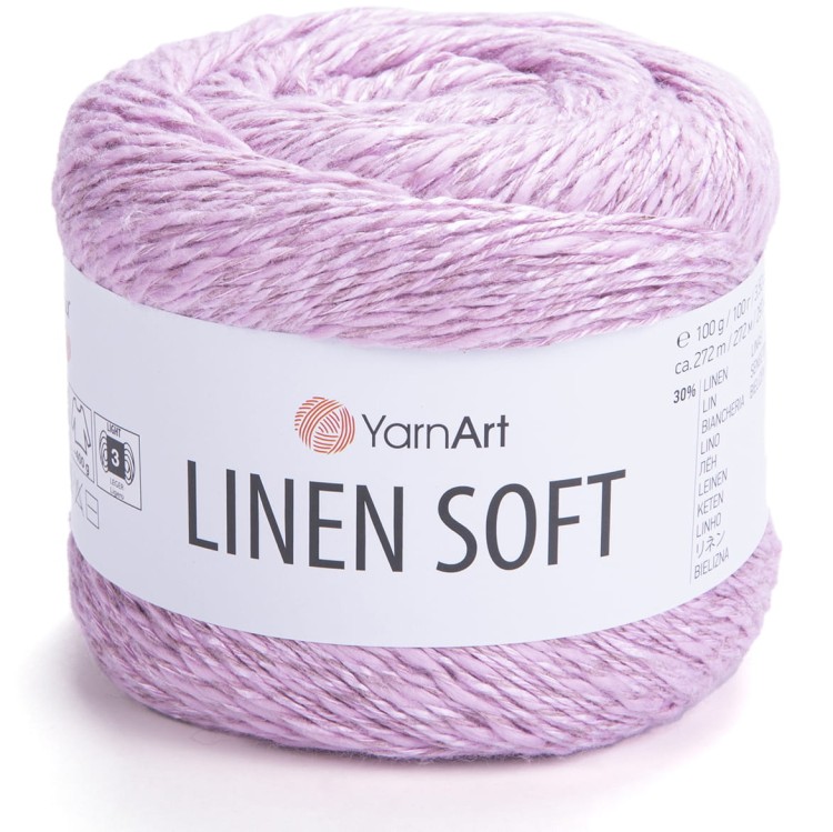 Włóczka YarnArt Linen Soft 7321 liliowy róż