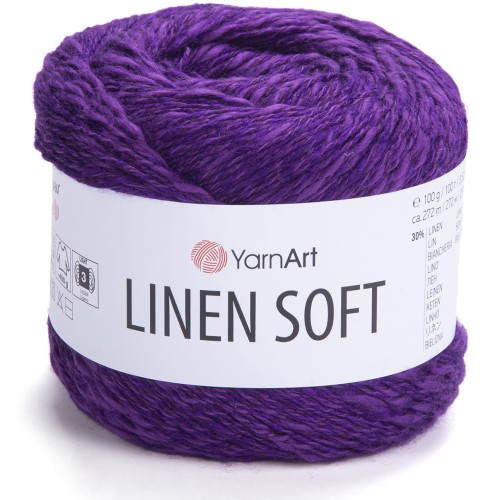 Włóczka YarnArt Linen Soft 7324 fioletowy