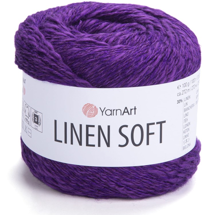 Włóczka YarnArt Linen Soft 7324 fioletowy