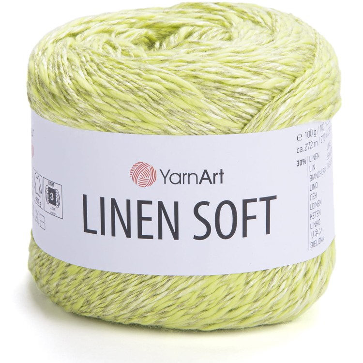 Włóczka YarnArt Linen Soft 7311 limonkowy